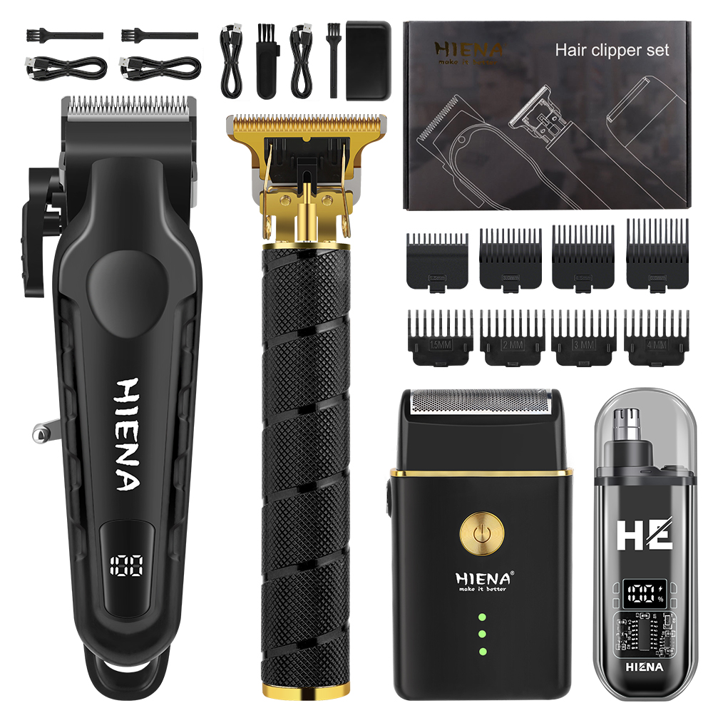 Men'S Grooming Nose Hair Trimmer - ハイエナ 4-in-1 ヘアクリッパーセット コードレスバリカンキット シェーバー 鼻毛カッター