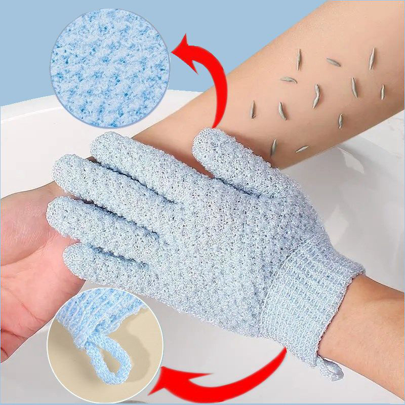 Exfoliating Scrub Mens - 2 個の角質除去バスグローブセットシャワーディープクリーニングボディスクラブグローブ女性と男性用