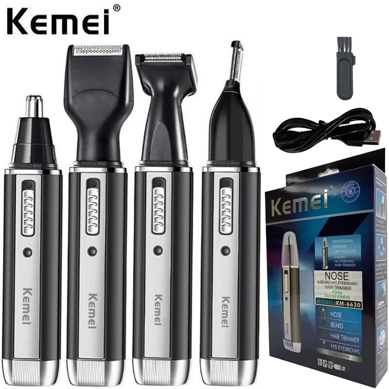 Men'S Grooming Nose Hair Trimmer - Kemei-6630 鼻毛トリマー 鼻耳クリーナー用 充電式鼻トリマー ひげトリマー 男性用シェーバー