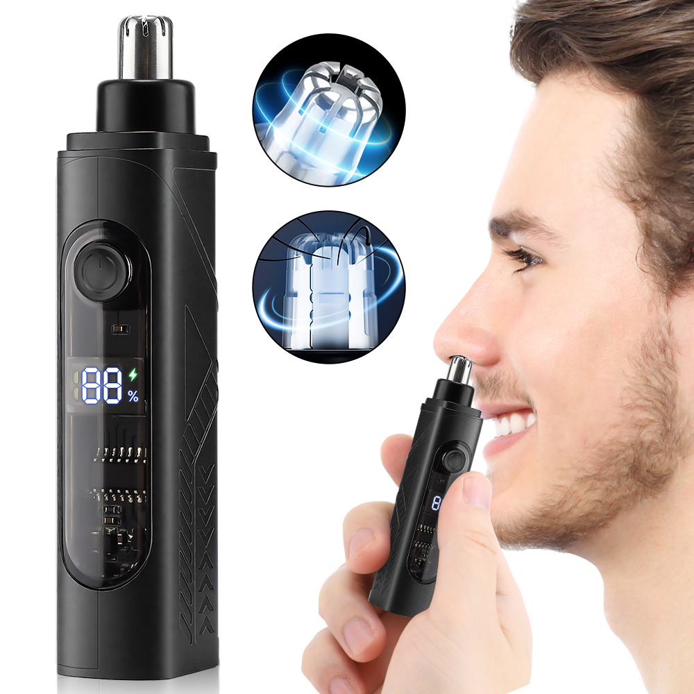 Men'S Grooming Hair Removal - 充電式鼻毛トリマーと顔の毛の除去器（男性用）鼻毛シェーバー（鼻毛のクリアランス用）- 携帯用グルーミングツール