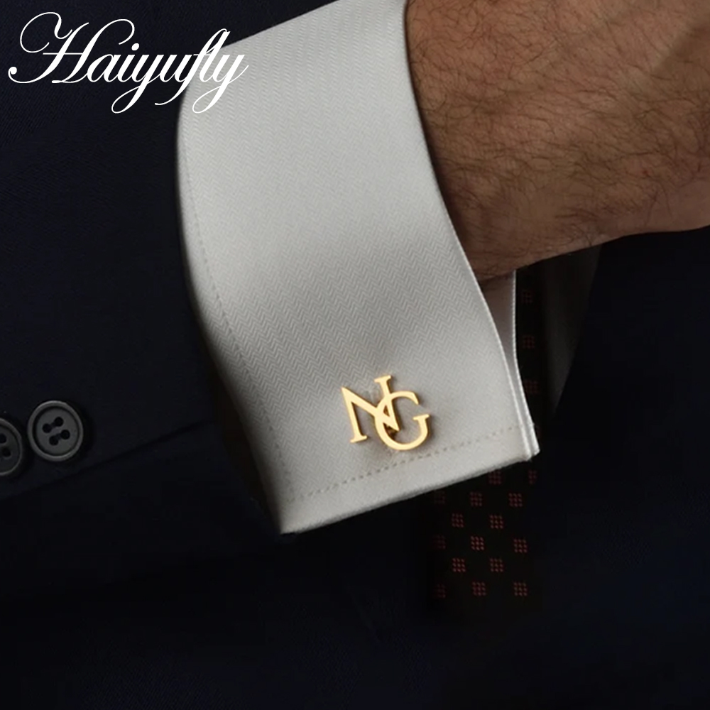 Men'S Grooming For Wedding - Haiyufly-パーソナライズされた名前のカフスボタン,ステンレス鋼のシャツのカフボタン,結婚式のギフトとして最適な男性用ジュエリー