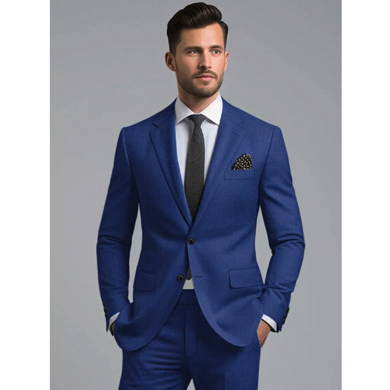 メンズスーツセット 2ピース スタイリッシュブレザーパンツ  - Men Grooming Outfit のレビューと価格