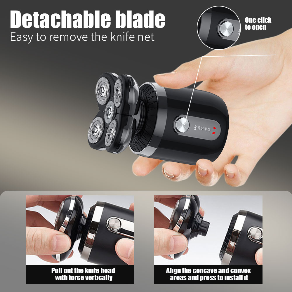 5-in-1 5ヘッド電気シェーバー メンズ用、USB充電式 - Men'S Grooming Nose Hair Trimmer のレビューと価格