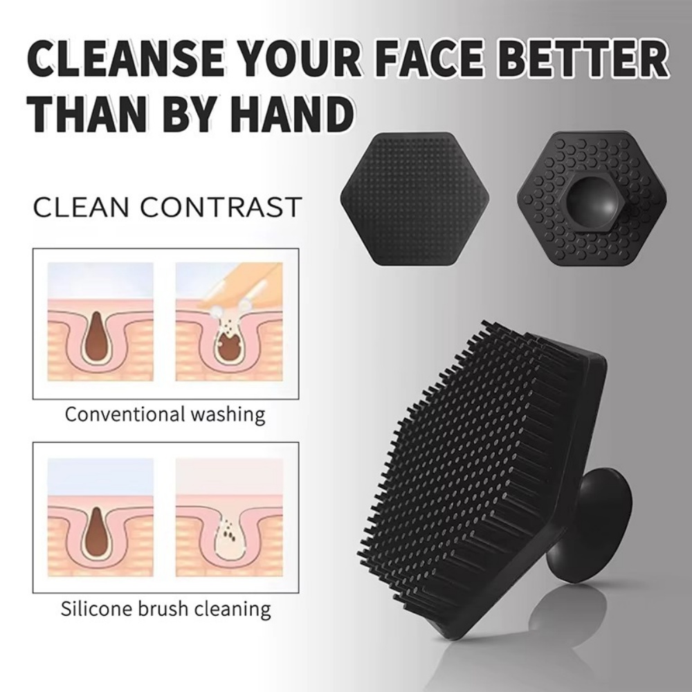 ミニ手動洗顔ブラシ男性用シリコーンフェイススクラバーディープ - Exfoliating Scrub Mens のレビューと価格