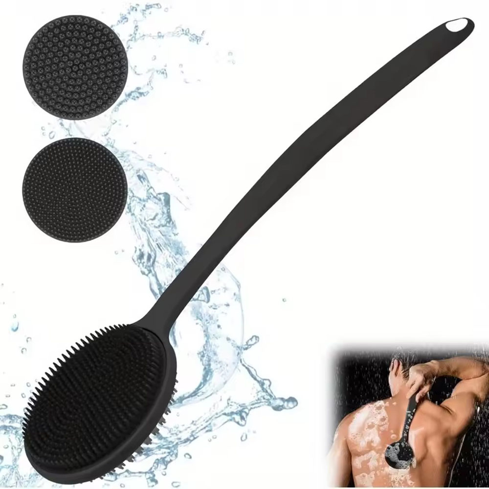 1pc シリコン製背中洗いブラシ シャワー用 ロングハンドル - Exfoliating Scrub Mens のレビューと価格