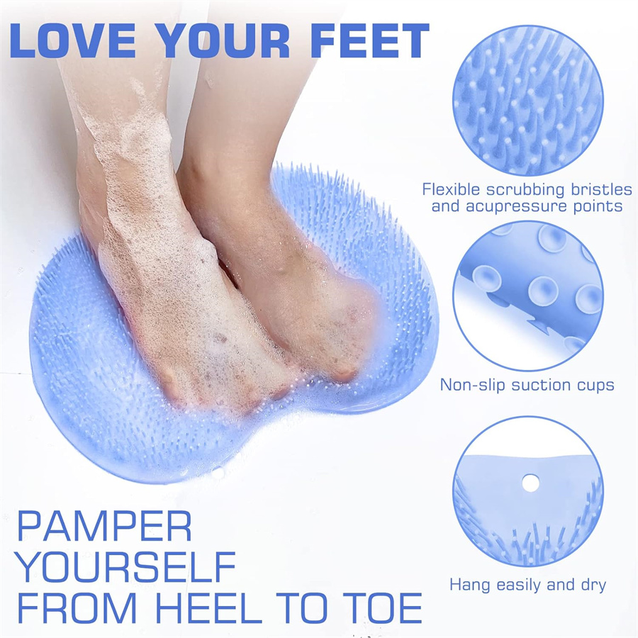 シャワーフットスクラバーマット、背中洗い用、角質除去バスウォ - Exfoliating Scrub Mens のレビューと価格