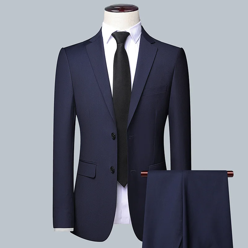 メンズソリッドカラービジネススーツ 2025 高品質ファッシ - Men Grooming Outfit のレビューと価格