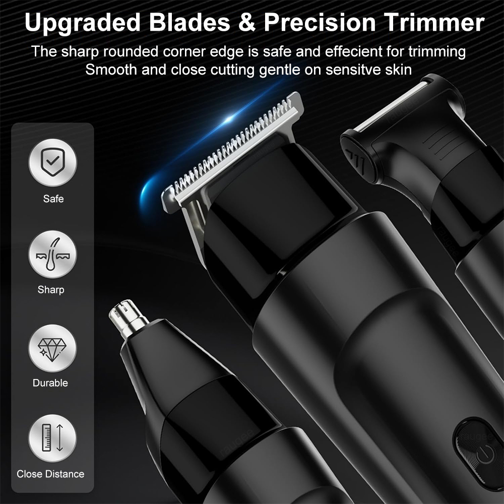 電動ヘアトリマークリッパー男性用多機能5 in 1充電式トリ - Men'S Grooming Nose Hair Trimmer のレビューと価格