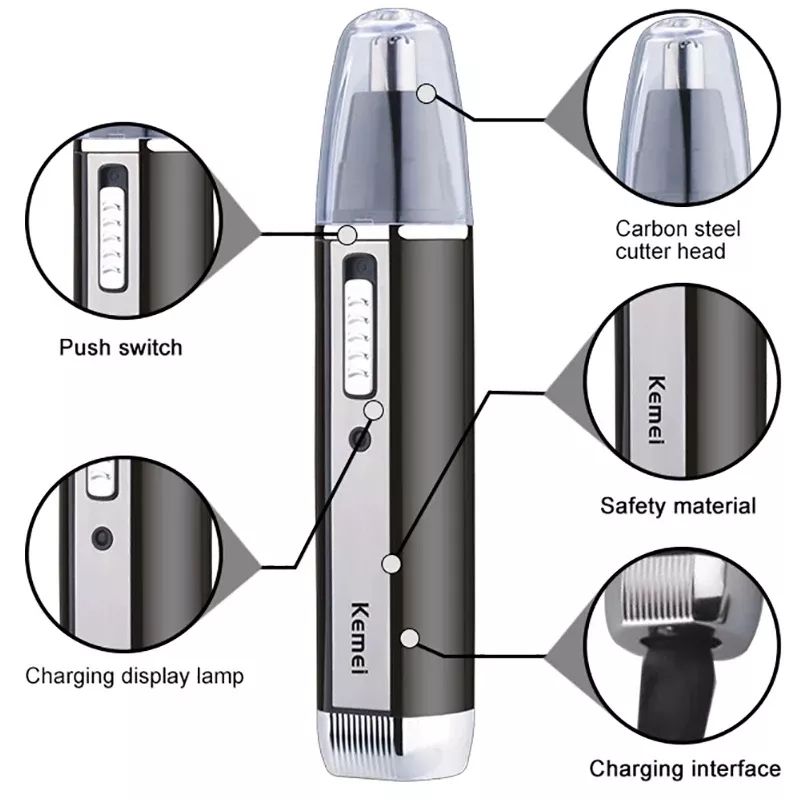 Kemei 充電式電動オールインワンヘアトリマー メンズグル - Men'S Grooming Nose Hair Trimmer のレビューと価格
