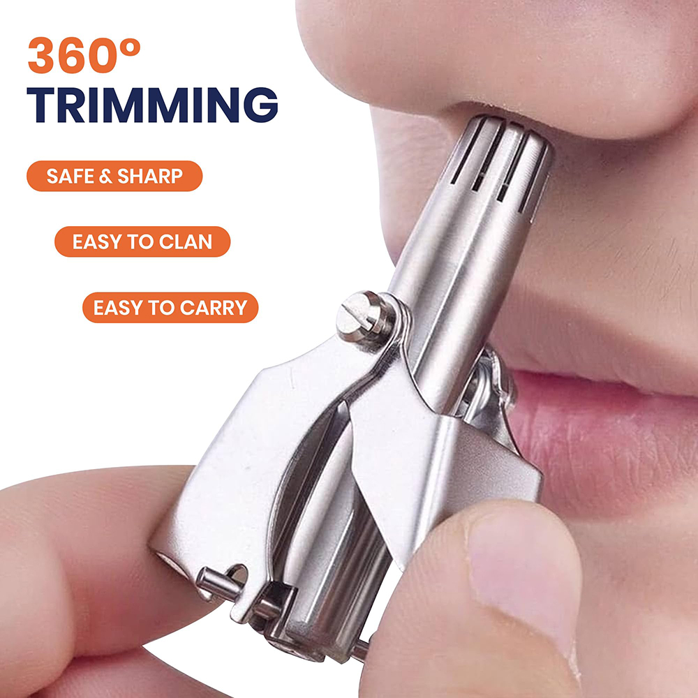 ポータブルステンレス鋼手動鼻耳毛トリマー脱毛器防水洗える簡単 - Men'S Grooming Hair Removal のレビューと価格