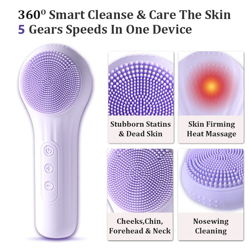 ソニック防水洗顔ブラシ 男女兼用 充電式 角質除去 電動洗顔 - Exfoliating Scrub Mens のレビューと価格